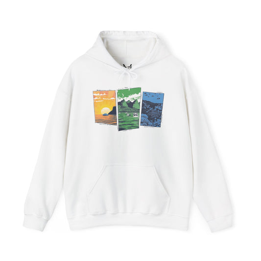 Caribbean Monochrome Scenery Hoodie